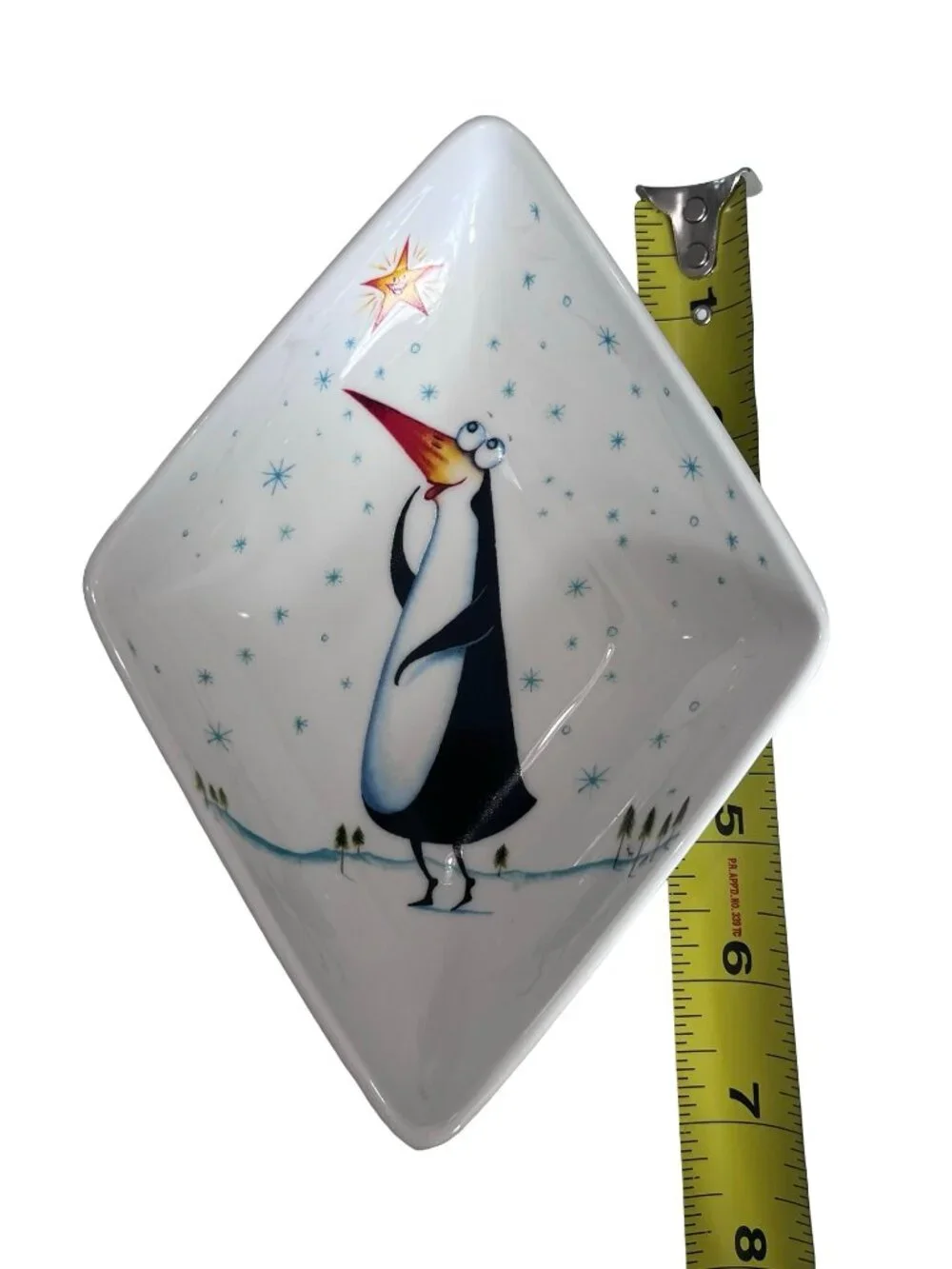 RARE Royal Worcester Clare Mackie Penguin Hors d'Oeuvres Christmas Dish Set of 4